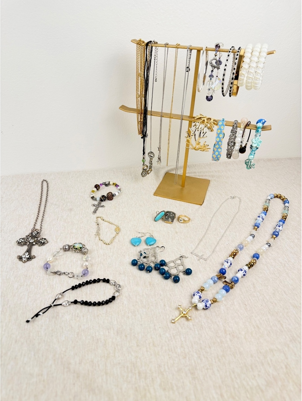 Mixed Jewelry Lot 29 Pieces Sterling Silver Religious Themed